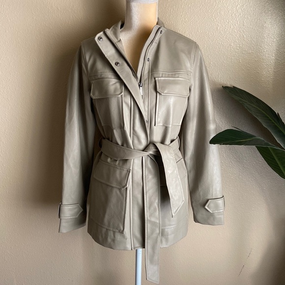 A New Day Anorak Faux Leather Frontier Brown Jacket - Picture 2 of 16